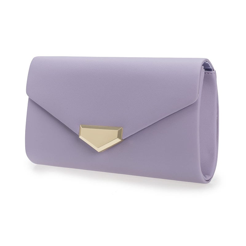 CHARMING TAILOR PU Clutch Purse for Women Evening Bag Chic Clutch Handbag for Special-occasion (Lilac) - Image 2